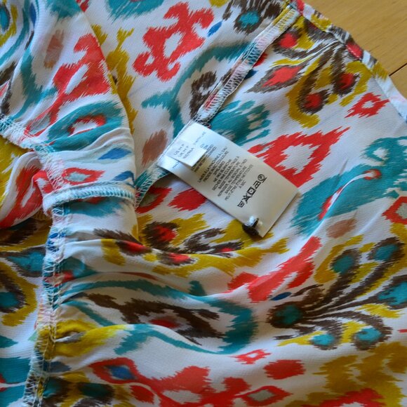 Anthropologie Maureen Paisley Tunic Dress Babydoll Chiffon Flowy Top Size M/P - Picture 10 of 14